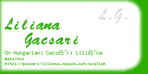 liliana gacsari business card